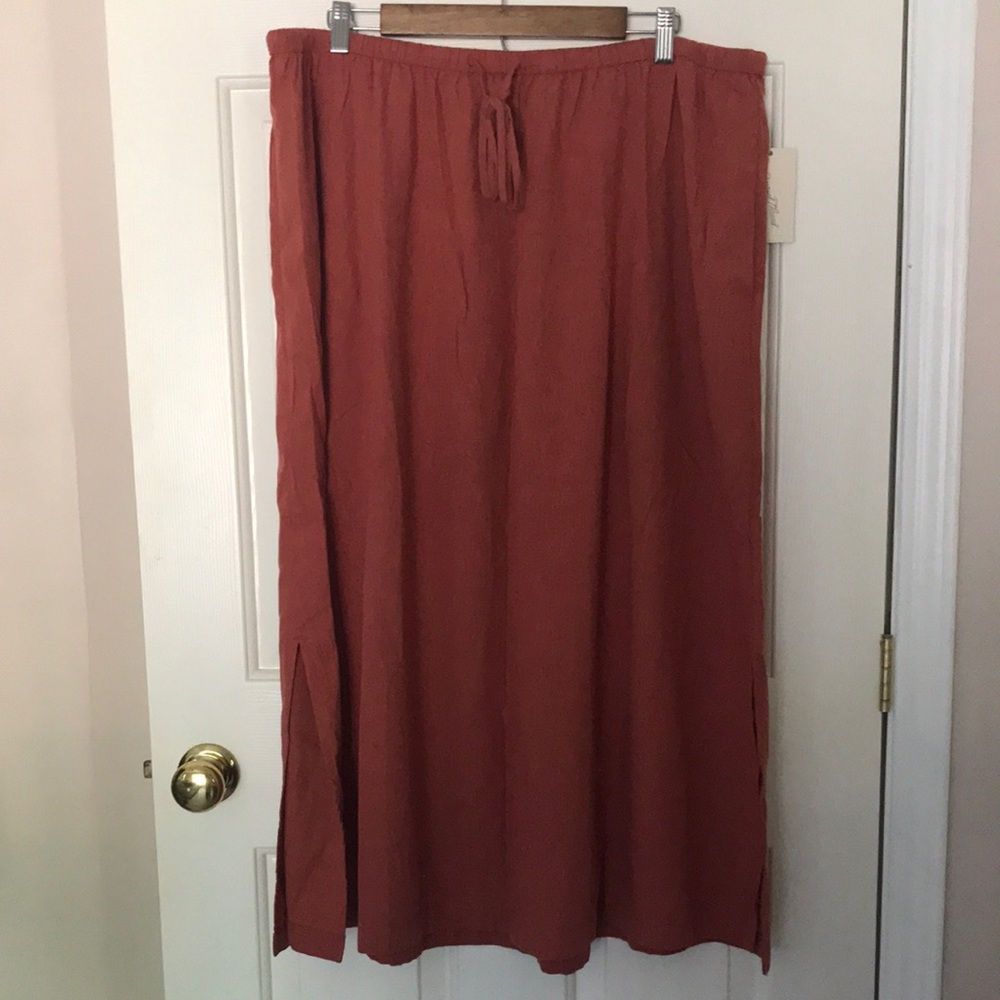 NWT Universal Thread Rust Drawstring Maxi Skirt Size XXL